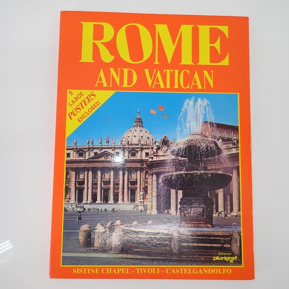 Rome and The Vatican Sistine Colosseum Chapel Tivoli 1990 Paperback Travel Guide